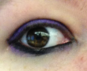 nyx jumbo eye pencil in electric blue and purple velvet the look