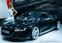 beautiful girl with Audi R8