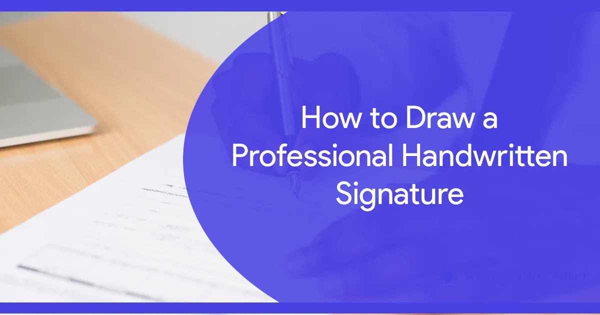 How to Draw a Professional Handwritten Signature
