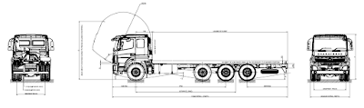 Bharatbenz 3523R  8x2 Chassis Drawings, Bharatbenz 3523R  8x2 axle Chassis Layout, Bharatbenz 3523R  Body builder drawing, Bharatbenz 3523R  Chassis Layout 2022 chassis, 3523R  Bharatbenz chassis