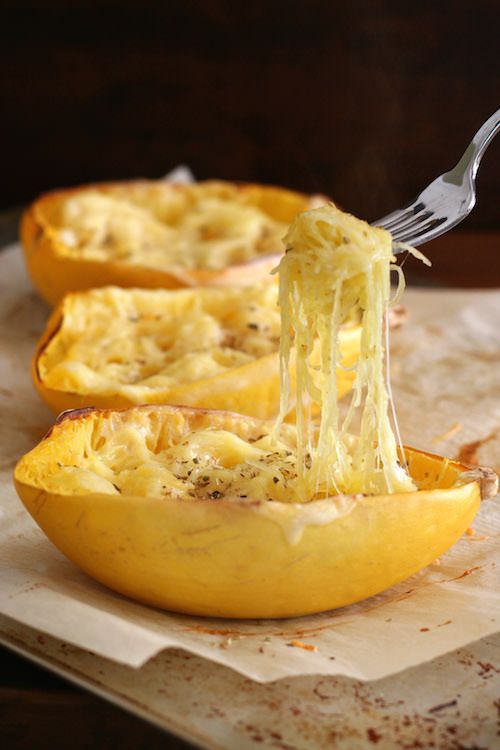 Spaghetti squash is such a versatile vegetable, with its stringy flesh that really does resemble spaghetti noodles. Since it's relatively low carb, it makes a great alternative to pasta. I've come across some smaller spaghetti squash recently and found, 