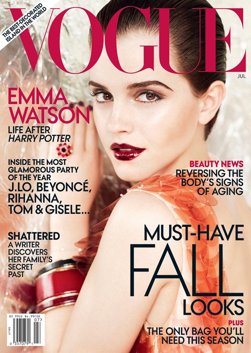emma watson vogue cover 2011. Emma Watson Covers Vogue July