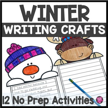 Get your students excited about writing with these winter-themed craft activities and worksheets! Perfect for December, January, and February, these NO PREP resources will help your students create fictional and nonfictional winter stories.