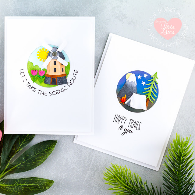 Scenic Snapshot Clean and Simple Cards | Spellbinders by ilovedoingallthingscrafty.com