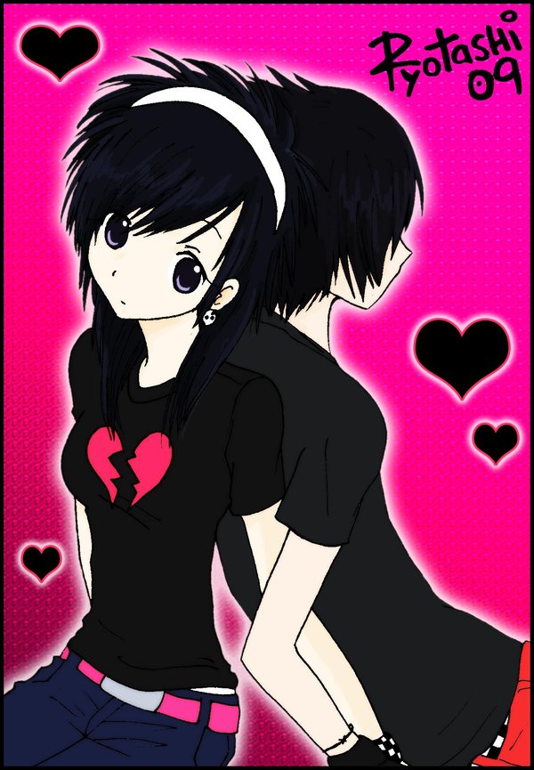 emo love forever. emo love te amo. emo anime