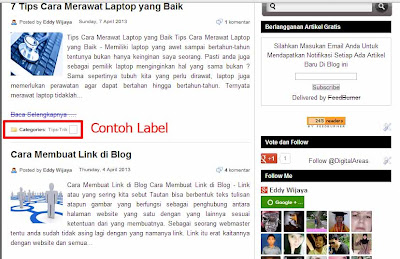 Cara Membuat Label di Blog