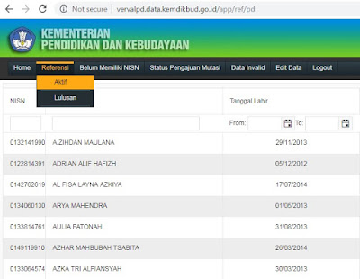 Cara Mengetahui NISN PAUD di Verval PD