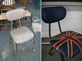 union jack chair makeover