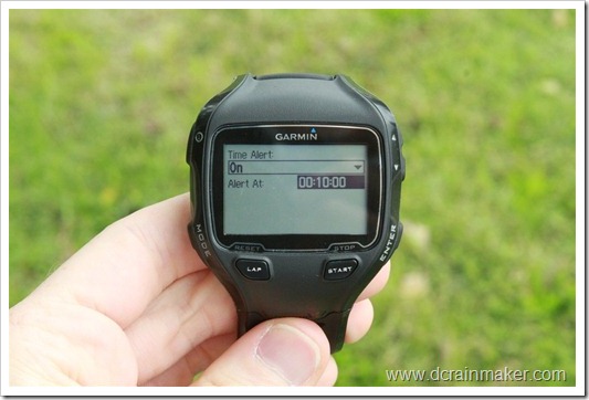 Garmin FR910XT Time Alert Customization Garmin FR910XT Time Alert Customization