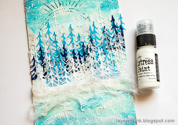 Layers of ink - Winter Wonderland Mixed Media Tutorial by Anna-Karin Evaldsson.