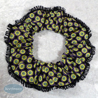  Halloween Dog Scrunchie Ruffle, Spooky Spots