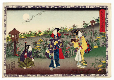 Ukiyo-e. Utsushi-e. Träsnitt. Kunisada.