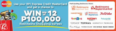 MasterCard, Robinsons Shopping Spree Raffle Promo