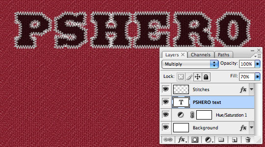 Stitched Text Effect in Photoshop