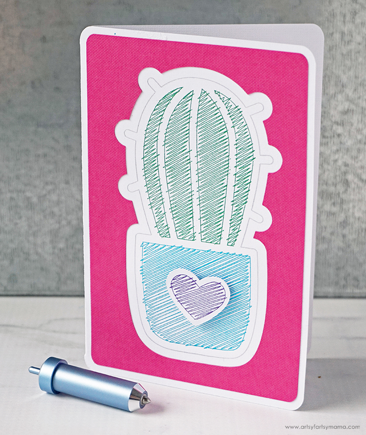 Cricut Foil Cactus Card