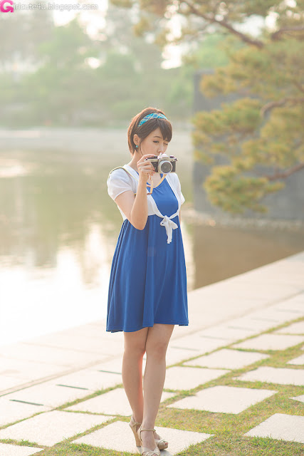 11 kim Ji Min in Blue-very cute asian girl-girlcute4u.blogspot.com