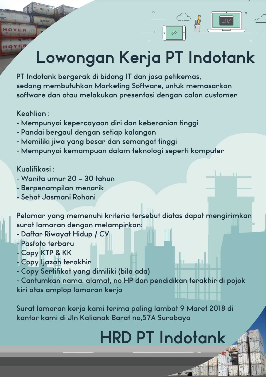 Lowongan Kerja Marketing Software di PT Indotank ...