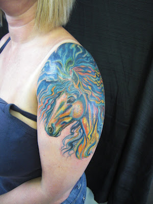 forearm tattoos for women. Horse arm tattoo women sexy