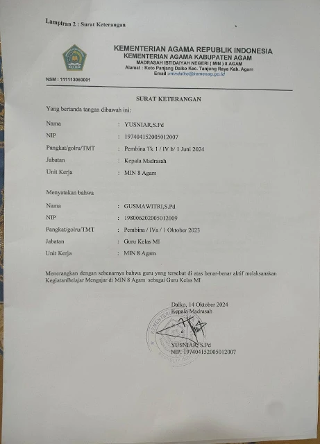 SK Rumah Pintar Integritas Bagonjong gusmawitri