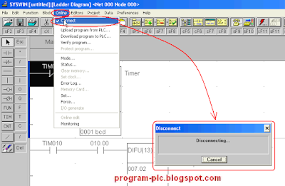 Change to Disconnect from PLC Omron