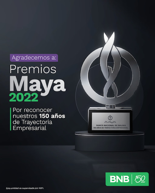 BNB es reconocido por los Premios Maya 2022