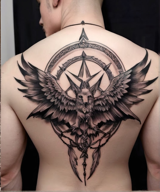 Pictures of Back Tattoos.  Men tattoos