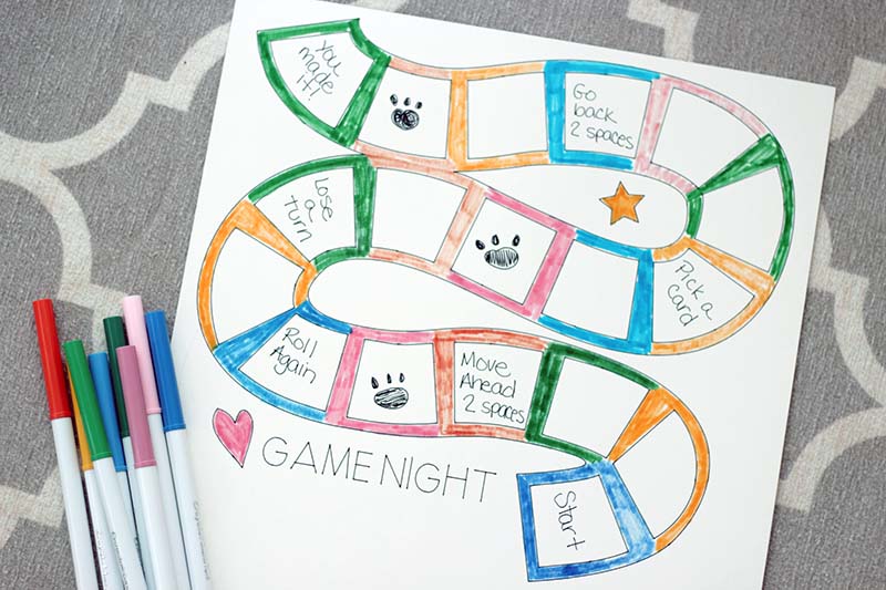 How To Make A Diy Board Game For Family Game Night | Sunny Day Family