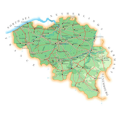 Carte de la Belgique Departement