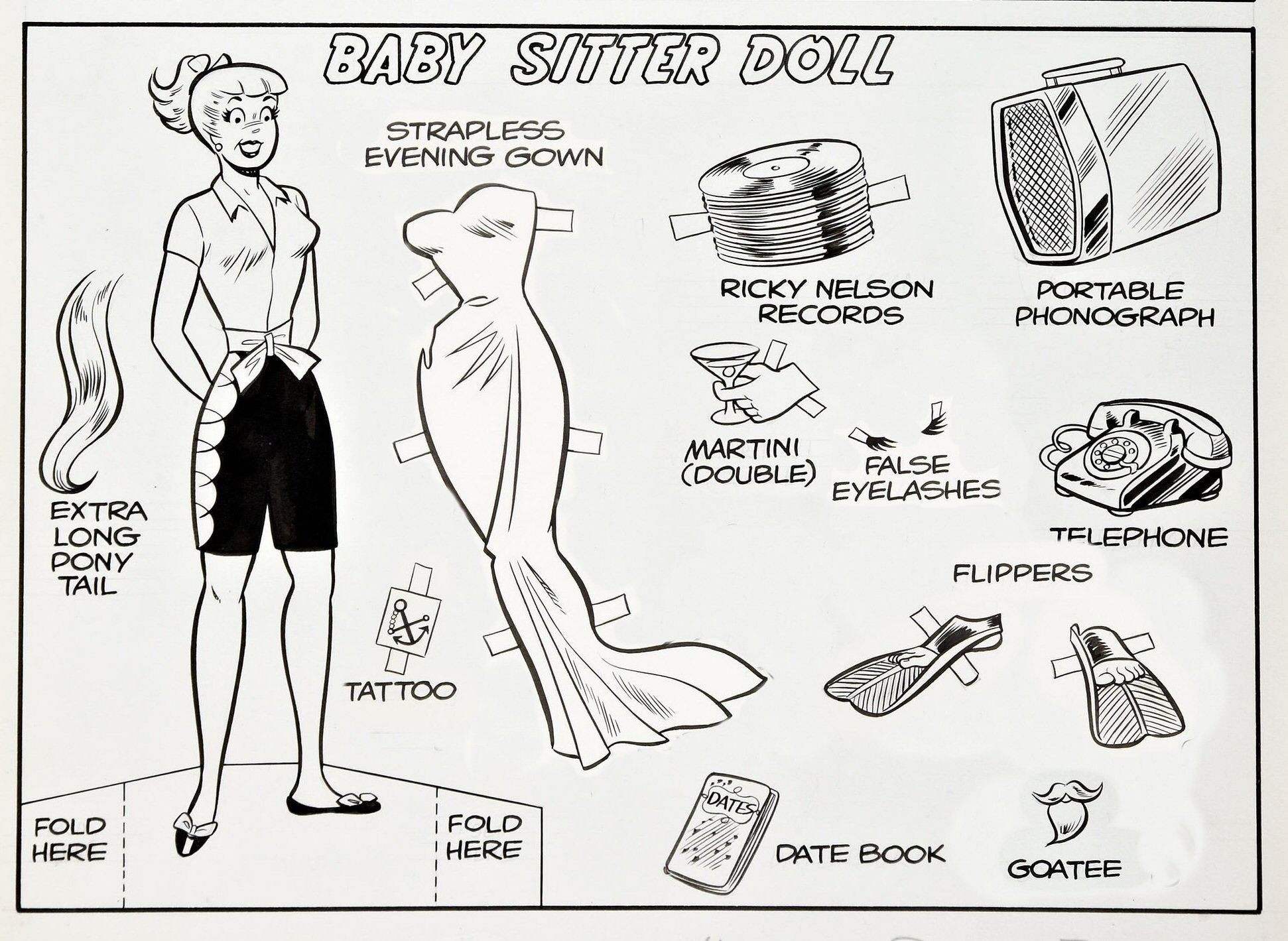 Babysitter Cut-Out Doll