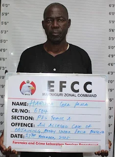EFCC Arraigns arraigned the duo of Haruna Gora Pama and Kadiri James in Maiduguri for N36.2m Fraud
