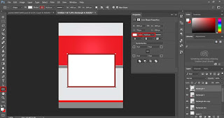 Untuk membuat tempat foto kegiatan silakan buat persegi kotak seperti gambar dibawah dan jangan lupa munculkan garis luarnya.