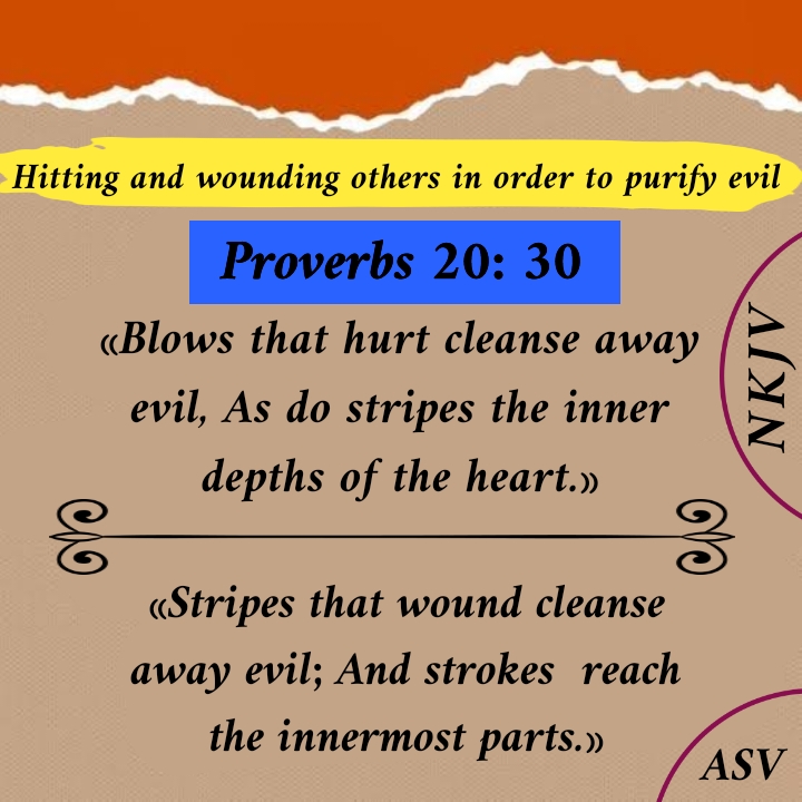 Hitting others removes evil in Christianity
