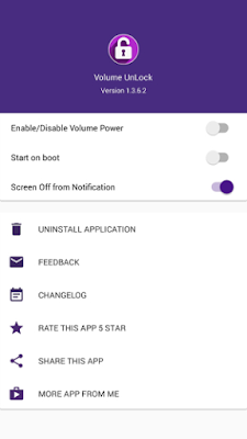 tampilan pengaturan aplikasi volume unlock