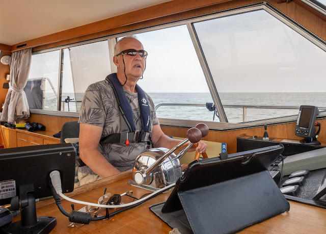 Photo of Phil driving Ravensdale to our fishing spot