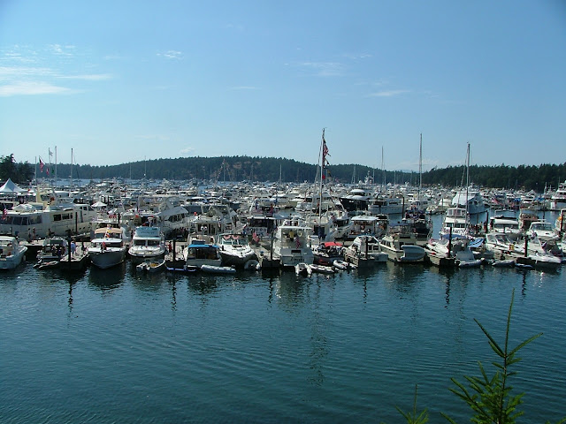 Roche Harbor 4th of July boats at dock