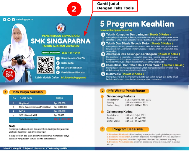 Free File : Download Contoh Desain Brosur Penerimaan Siswa baru SMK Gratis