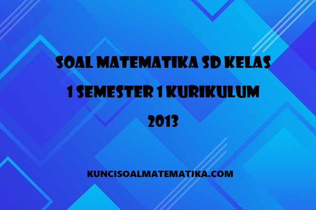 soal matematika sd kelas 1