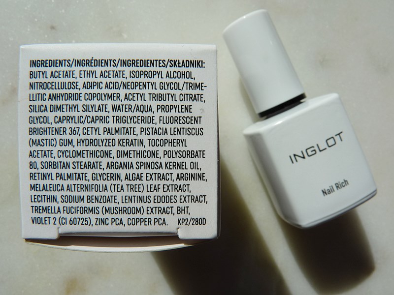 Inglot Nail Rich 22N skład inci ingredients