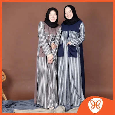 gamis remaja simple tapi elegan untuk hari raya Lebaran 2023