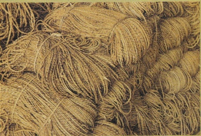 Eceng gondok Pendukung Furnitur Rotan Bahan untuk membuat kursi dari eceng gondok, pandan (seagrass), pelepah pisang, kulit sapi, dan plastik (rotan sintetis)'