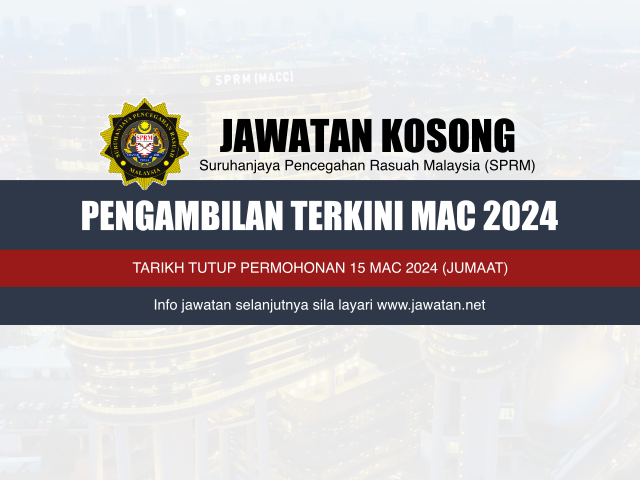 Jawatan Kosong SPRM Mac 2024