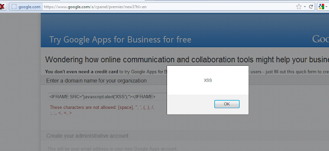 Cross Site Scripting (XSS) Vulnerability in Google