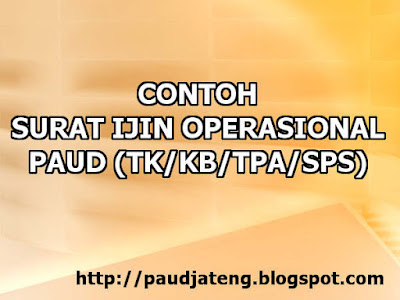 Download Contoh Ijin Operasional Lembaga PAUD Format DOC