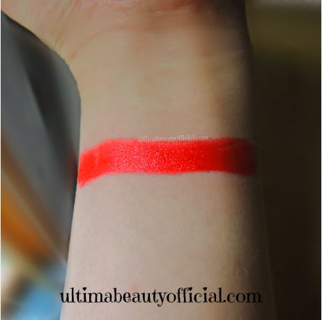Swatch of L'Oreal Infallible Le Rouge Lipstick in Target Red