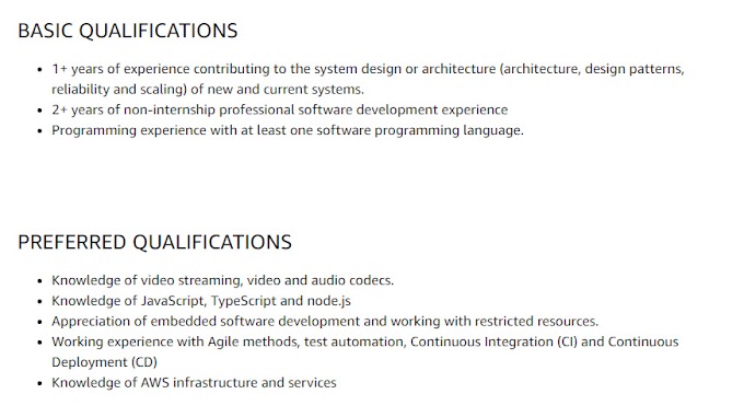 Amazon Internships 2022 for Software Development Engineer