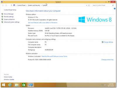 Windows 8.1 Pro VL 4in1 OEM-Multi x64(64 Bit) Update September 2015