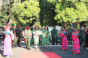 Danrem 051/Wkt Brigjen TNI Yustinus Nono Yulianto Didamping Dandim 0507/Bekasi Sambut Pangdam Jaya 