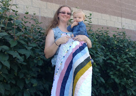 Bundle of Joy rainbow baby quilt by Slice of Pi Quilts