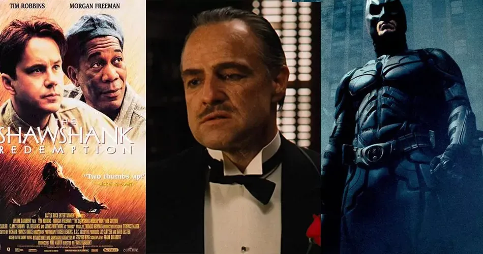 The Shawshank Redemption, The Godfather, The Dark Knight, Movie Posters