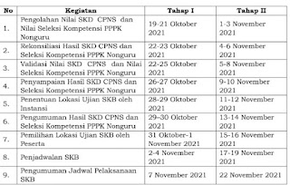 166 Instansi Jadwal Lanjutan Seleksi Penerimaan  CPNS & PPPK Nonguru 2021